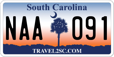 SC license plate NAA091