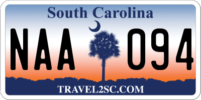SC license plate NAA094