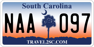 SC license plate NAA097