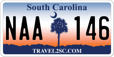 SC license plate NAA146
