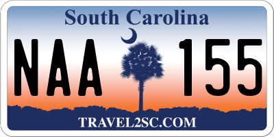 SC license plate NAA155