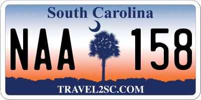 SC license plate NAA158