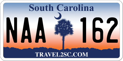 SC license plate NAA162