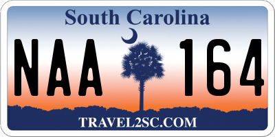 SC license plate NAA164