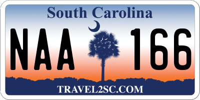 SC license plate NAA166