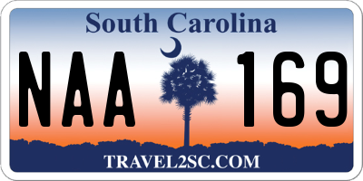 SC license plate NAA169