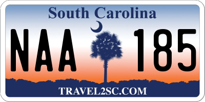 SC license plate NAA185