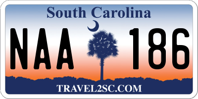 SC license plate NAA186