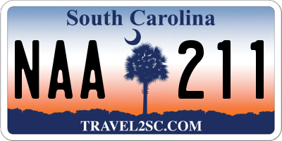 SC license plate NAA211