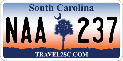 SC license plate NAA237