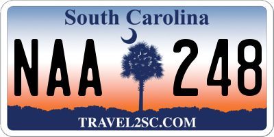 SC license plate NAA248
