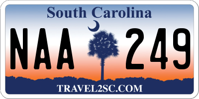 SC license plate NAA249