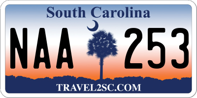 SC license plate NAA253