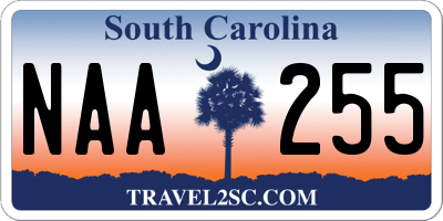 SC license plate NAA255