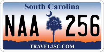 SC license plate NAA256