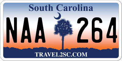 SC license plate NAA264