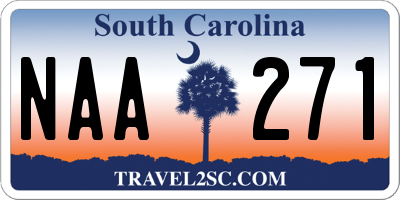 SC license plate NAA271