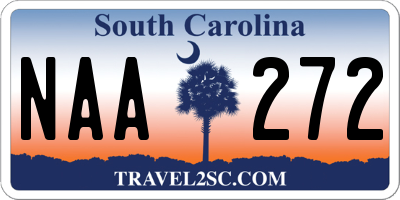 SC license plate NAA272