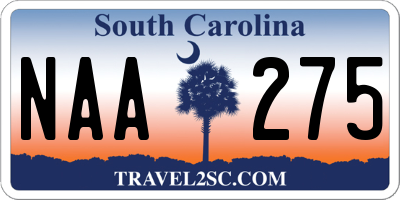 SC license plate NAA275