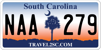 SC license plate NAA279