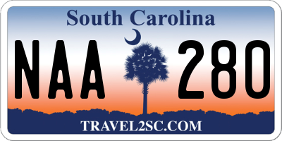 SC license plate NAA280