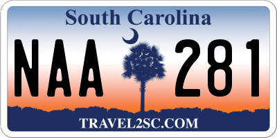 SC license plate NAA281