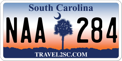SC license plate NAA284