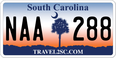 SC license plate NAA288