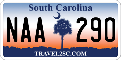 SC license plate NAA290
