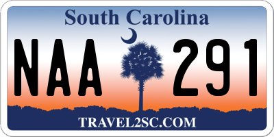 SC license plate NAA291