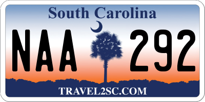 SC license plate NAA292