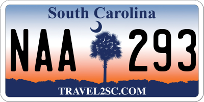 SC license plate NAA293
