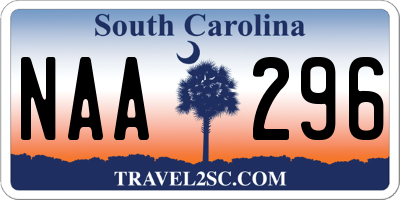 SC license plate NAA296