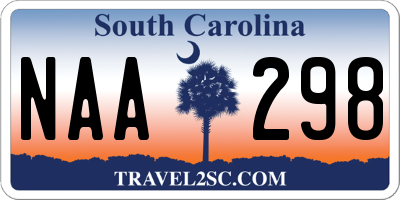 SC license plate NAA298