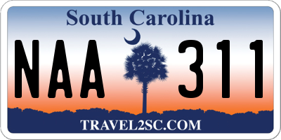 SC license plate NAA311