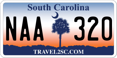 SC license plate NAA320