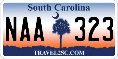 SC license plate NAA323
