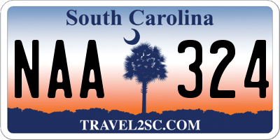 SC license plate NAA324