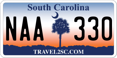 SC license plate NAA330