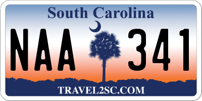 SC license plate NAA341