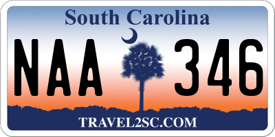 SC license plate NAA346