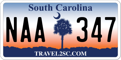 SC license plate NAA347