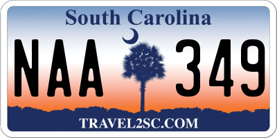 SC license plate NAA349