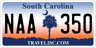 SC license plate NAA350