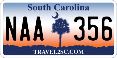 SC license plate NAA356