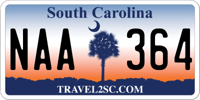 SC license plate NAA364