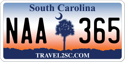 SC license plate NAA365