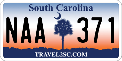 SC license plate NAA371