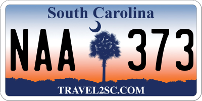 SC license plate NAA373