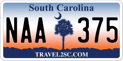 SC license plate NAA375